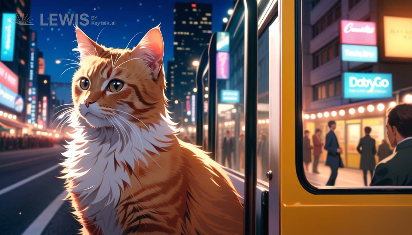  네온 속의 고양이, 행복을 찾다
