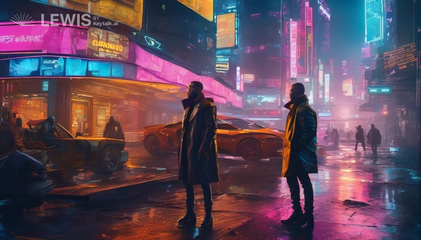 "Neon Embrace: A Cyberpunk Heist of Love and Betrayal"