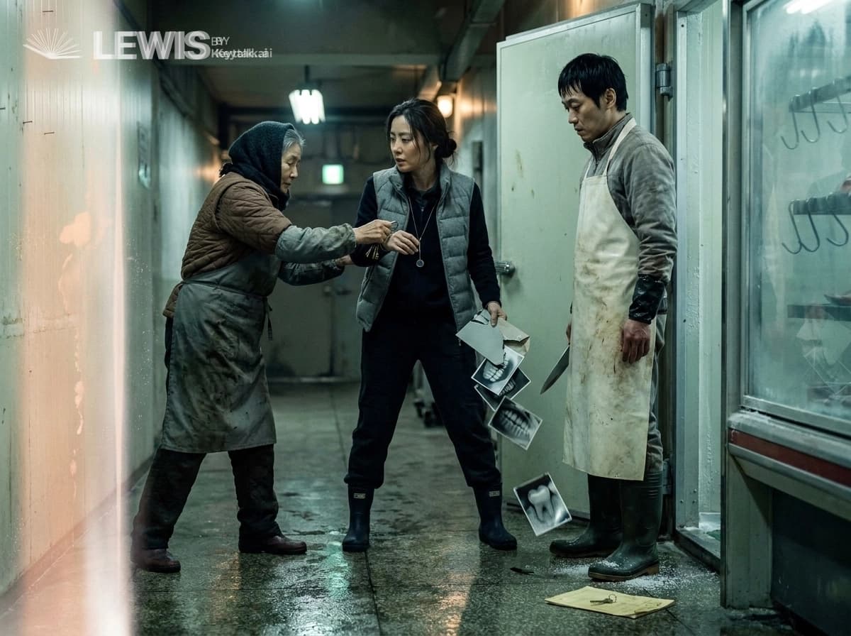 필름 봉투가 떨어진 자리