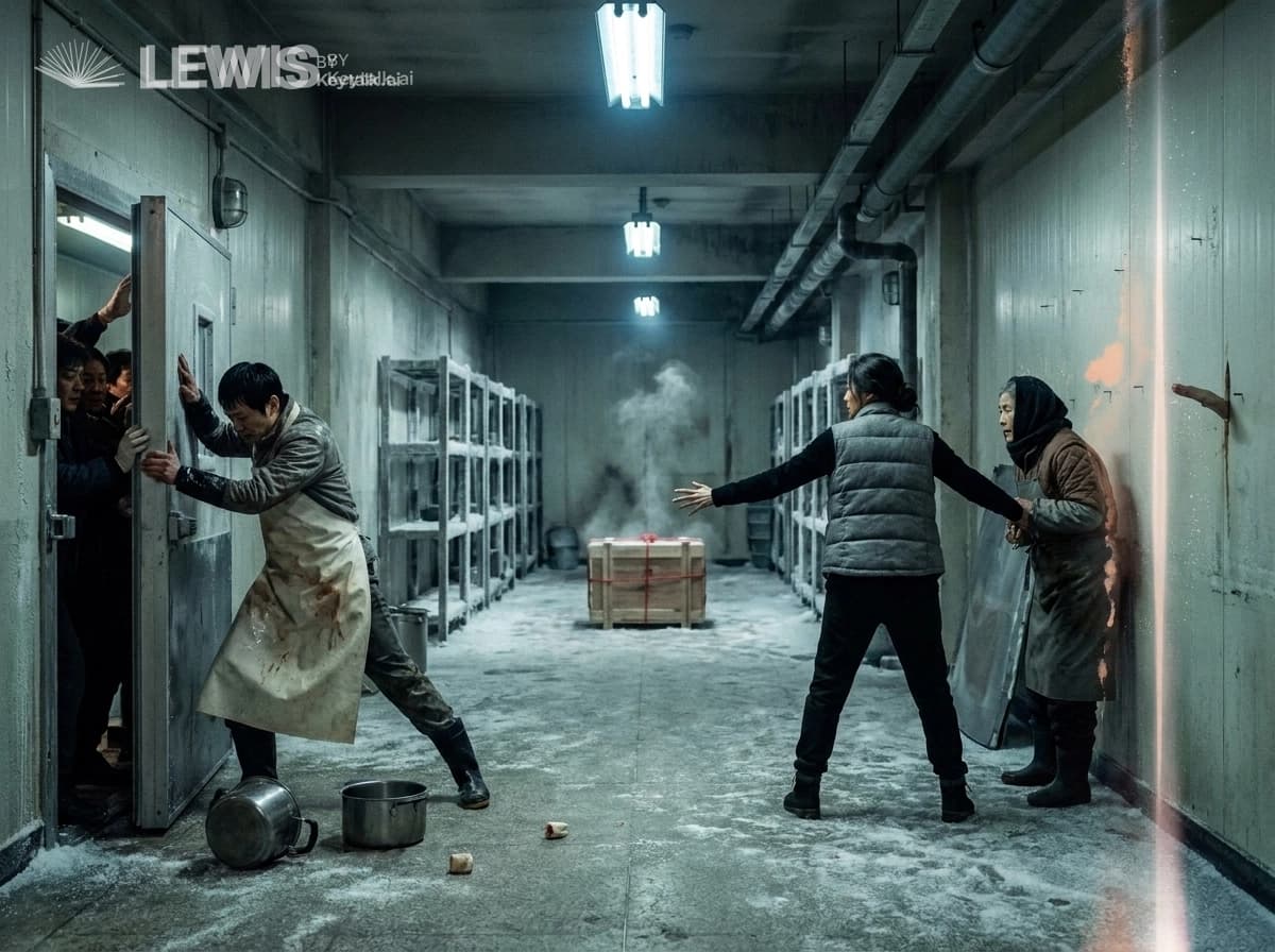 냄비들이 문을 친다