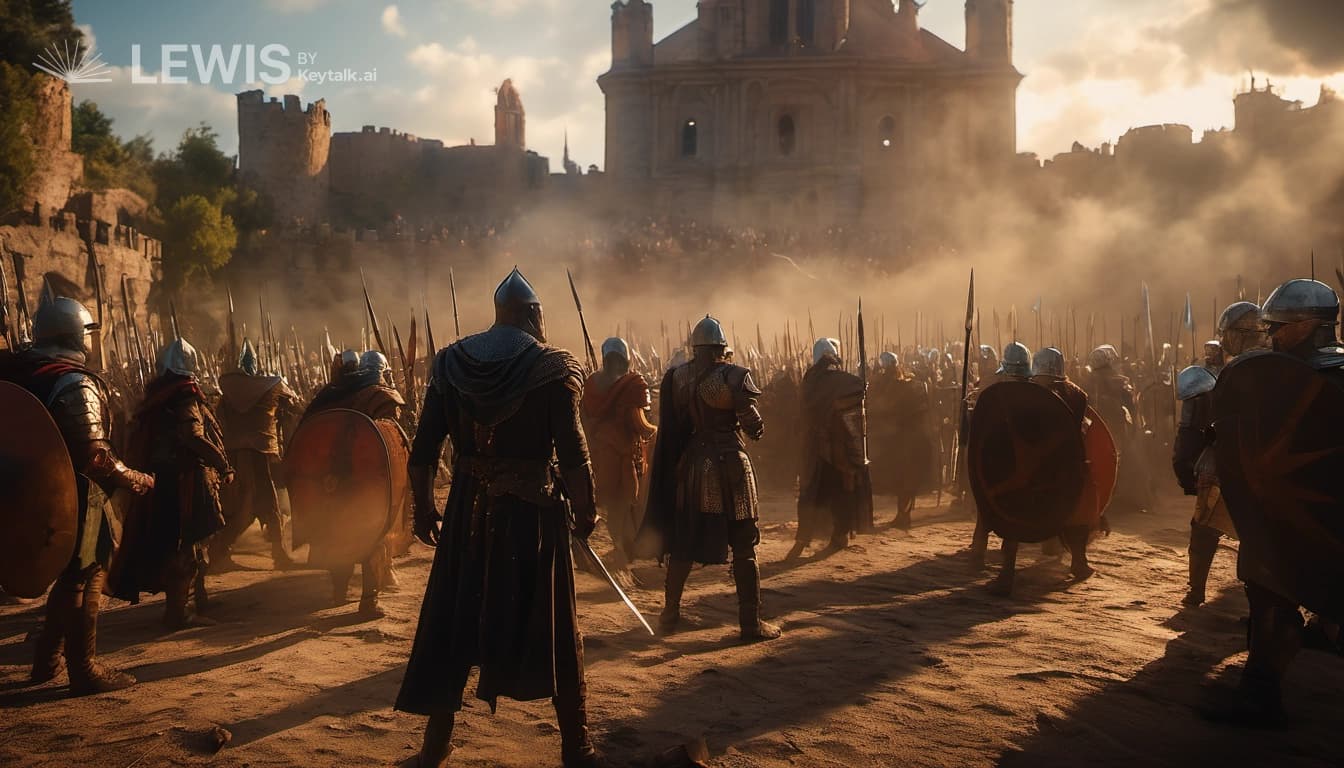 "Echoes of Resilience: A Realm's Battle for Light and Darkness"